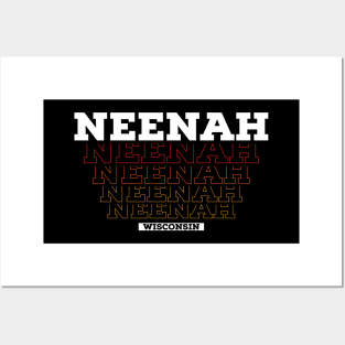 Neenah City USA Vintage Sunset Posters and Art